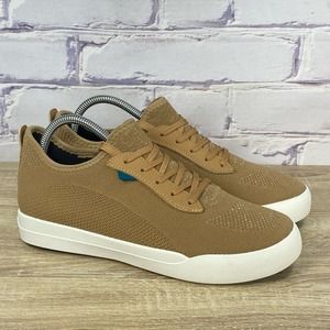 Vessi Weekend Brown Waterproof Sneakers Men's 8 Women's 9 Knit Lace Up Shoes